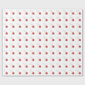 Cadeau Papier d'enveloppement de Noël rouge (Plat)
