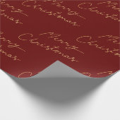 Cadeau Papier d'enveloppement de Noël rouge et or (Coin)