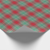 Cadeau Papier d'enveloppement de Noël rouge et vert menth (Coin)