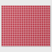 Cadeau Papier d'enveloppement de Noël Rouge Plaid (Plat)