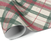 Cadeau Papier d'enveloppement de Noël rustique (Coin rond)