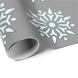 Cadeau Papier d'enveloppement de Noël Snowflakes nordique