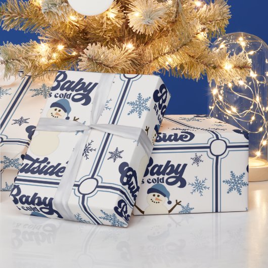 Cadeau Papier d'enveloppement de Noël Snowman (Vacances)