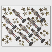 Cadeau Papier d'enveloppement de Noël Stars & Nutcracker (Plat)