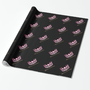 Cadeau Papier d'enveloppement de Noël style Miss USA