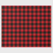 Cadeau Papier d'enveloppement de Noël Tartan rouge (Plat)