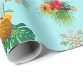 Cadeau Papier d'enveloppement de Noël Tropica (Coin rond)