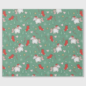 Cadeau Papier d'enveloppement de Noël Unicorn (Plat)