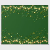 Cadeau Papier d'enveloppement de Noël vert brillant (Plat)