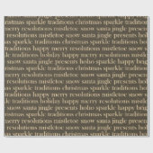 Cadeau Papier d'enveloppement de Noël vert et or (Plat)