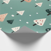 Cadeau Papier d'enveloppement de Noël vert Pastel (Coin)