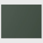 Cadeau Papier d'enveloppement de Noël vert uni (Plat)