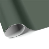 Cadeau Papier d'enveloppement de Noël vert uni (Coin rond)