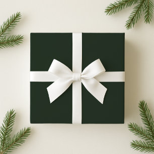 Cadeau Papier d'enveloppement de Noël vert uni