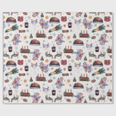 Cadeau Papier d'enveloppement de Noël Yule Witchy (Plat)