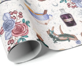 Cadeau Papier d'enveloppement de Noël Yule Witchy (Coin rond)