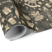 Cadeau Papier d'enveloppement de noix et de fées (Coin rond)