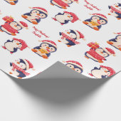 Cadeau Papier d'enveloppement de nom de pingouin de Noël (Coin)