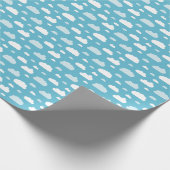 Cadeau Papier d'enveloppement de nuages blancs gonflés (Coin)