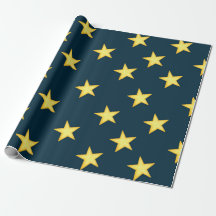 Papier d'enveloppement de nuit bleu foncé étoilé