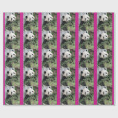 Cadeau Papier d'enveloppement de panda géant mignon, fini (Plat)