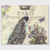Cadeau Papier d'enveloppement de paon Royal Paris (Plat)