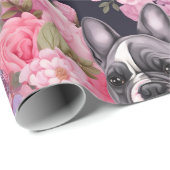 Cadeau Papier d'enveloppement de papillon floral de Bulld (Coin rond)