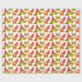 Cadeau Papier d'enveloppement de papillons (Plat)