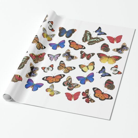 Cadeau Papier d'enveloppement de papillons (Déroulé)
