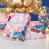 Cadeau Papier d'enveloppement de papillons
