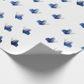 Cadeau Papier d'enveloppement de papillons bleus (Coin)
