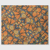 Cadeau Papier d'enveloppement de papillons Monarch (Plat)