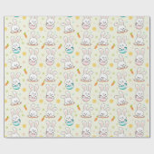 Cadeau Papier d'enveloppement de Pâques Lapin de Pâques (Plat)