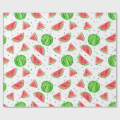 Cadeau Papier d'enveloppement de pastèque - Rouge (Plat)