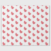 Cadeau Papier d'enveloppement de pastèque rouge doux et j (Plat)