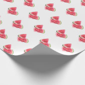 Cadeau Papier d'enveloppement de pastèque rouge doux et j (Coin)