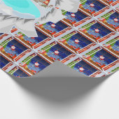 Cadeau Papier d'enveloppement de patinage sur glace père  (Coin)