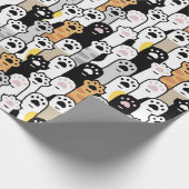 Cadeau Papier d'enveloppement de pattes de chats adorable (Coin)