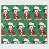 Cadeau Papier d'enveloppement de pattes de chien de berne (Plat)