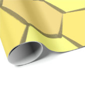 Cadeau Papier d'enveloppement de peigne jaune moderne (Coin rond)