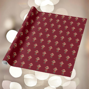 Cadeau Papier d'enveloppement de petit elfe inquiet