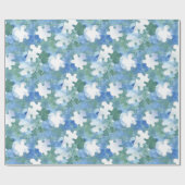 Cadeau Papier d'enveloppement de pièce de puzzle en bleu (Plat)