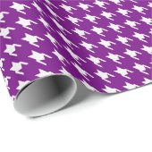 Cadeau Papier d'enveloppement de pied de bois violet (Coin rond)