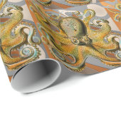 Cadeau Papier d'enveloppement de pieuvre (Coin rond)