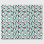 Cadeau Papier d'enveloppement de pingouins (Plat)