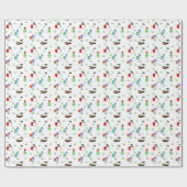 Cadeau Papier d'enveloppement de pingouins (Plat)