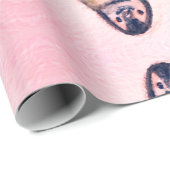 Cadeau Papier d'enveloppement de pingouins (Coin rond)