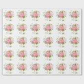 Cadeau Papier d'enveloppement de pivoines (Plat)