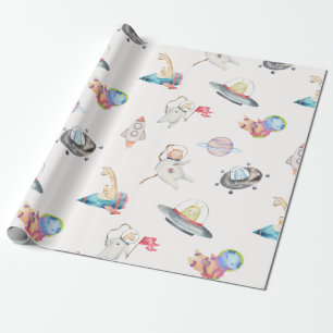 Cadeau Papier d'enveloppement de planète pour astronautes