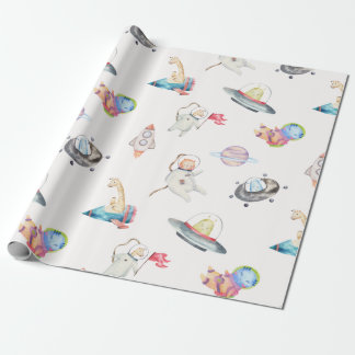 Cadeau Papier d'enveloppement de planète pour astronautes